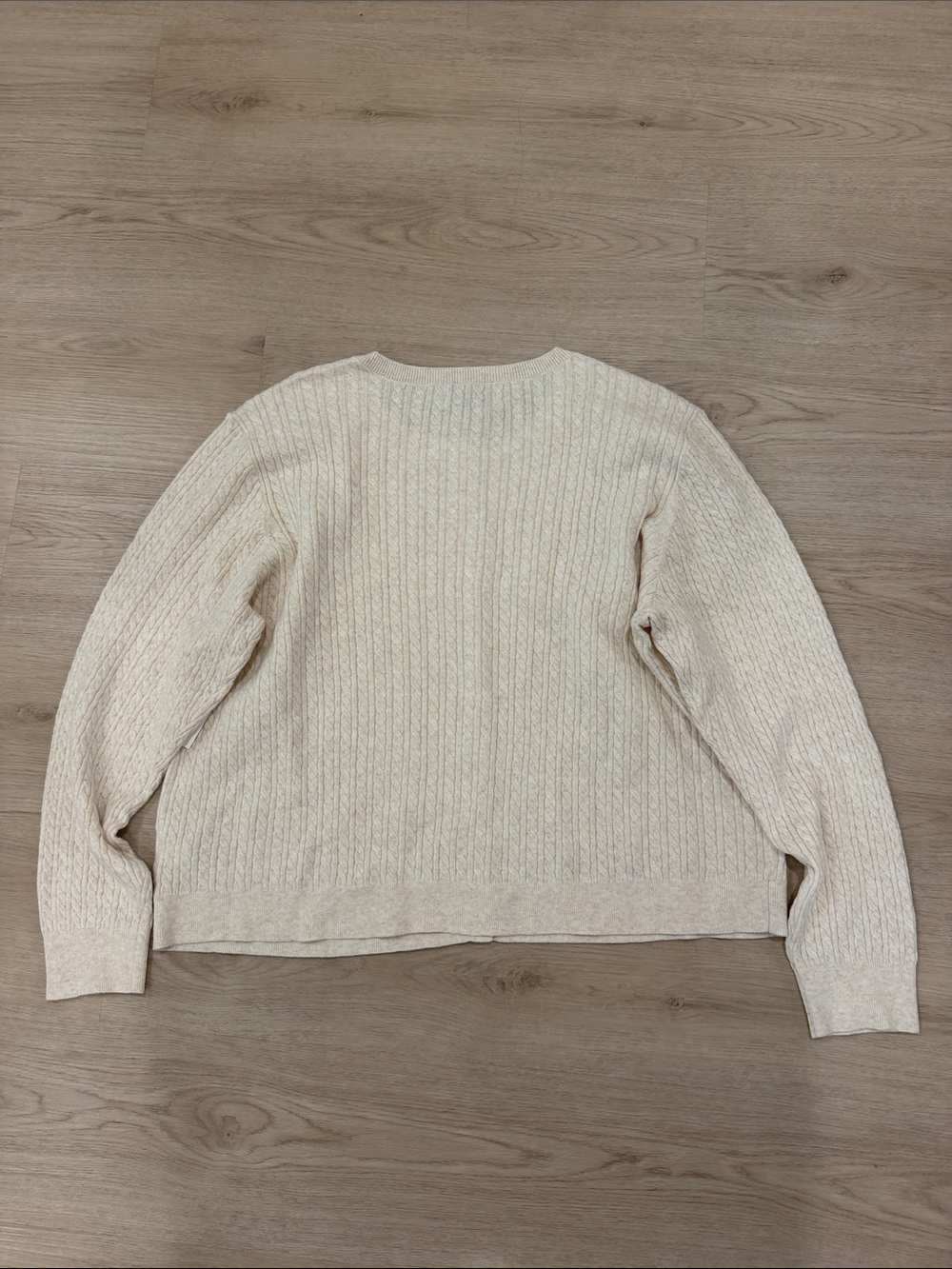 New Old Navy 3x Women's Light Cream Cable Cardigan - Picture 5 of 5